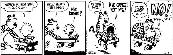  Calvin and his very first crush!