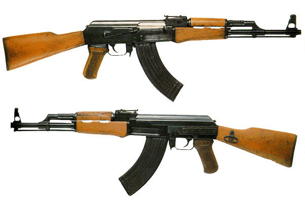 AK-47, mainly used because of its indestructability