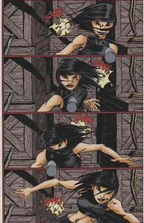 Cassandra Cain dodging bullets, after they were fired