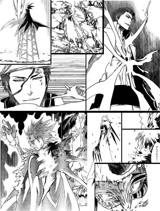 (He is using Bankai while turning into a hollow)