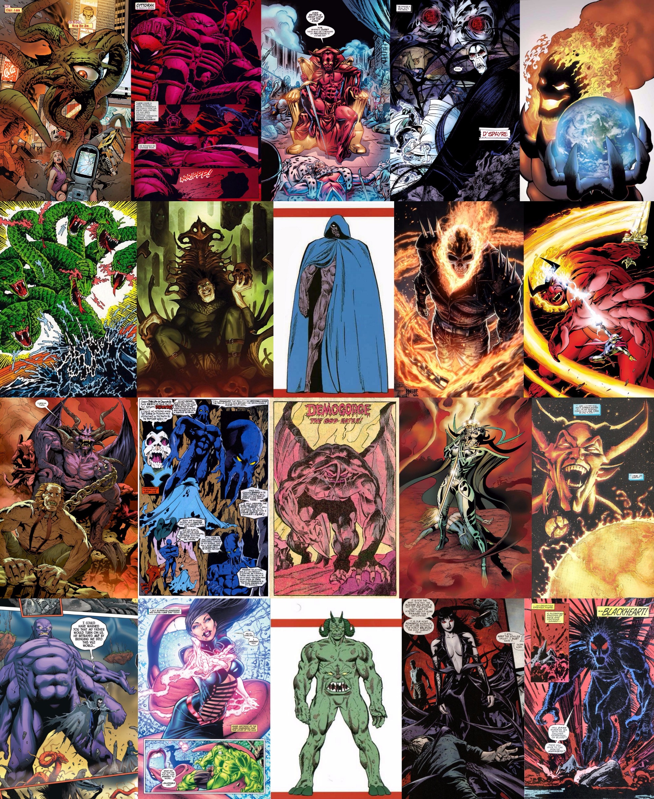 Marvel Mystical Entities, Hell Lords, Fear Lords, Demons.