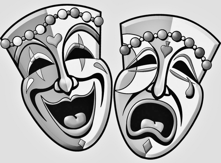 Театральные маски картинки шаблоны