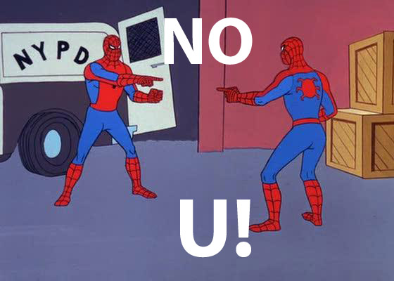PunyParker and I arguing about who's the real Spider-man.