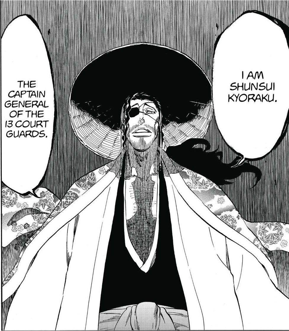 The Captain Commander of the Gotei: Shunsui Kyoraku.