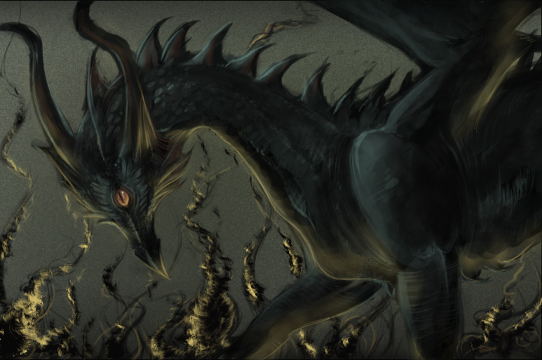 Acalagon the black (LOTR) vs Skyrim Dragons - Battles - Comic Vine