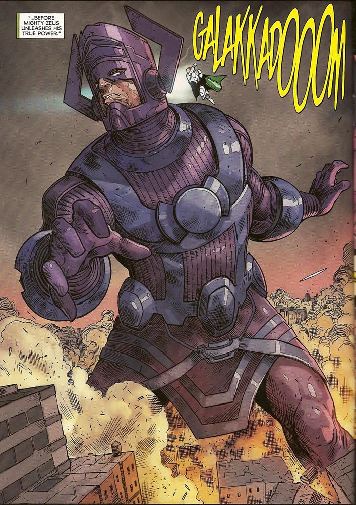 Clash with Galactus and he is yet to use all of his powers