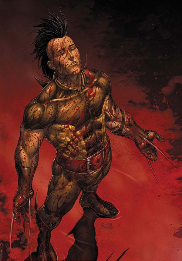 Daken Akihiro, son of wolverine. Ripped from his dead mothers womb as a baby, he only survived because of the healing factor he inherited from his father, wolverine.