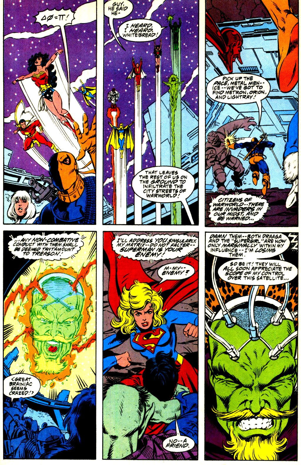 Keeps up with Fire, Wonder Woman, Doctor Fate and Guy Gardner