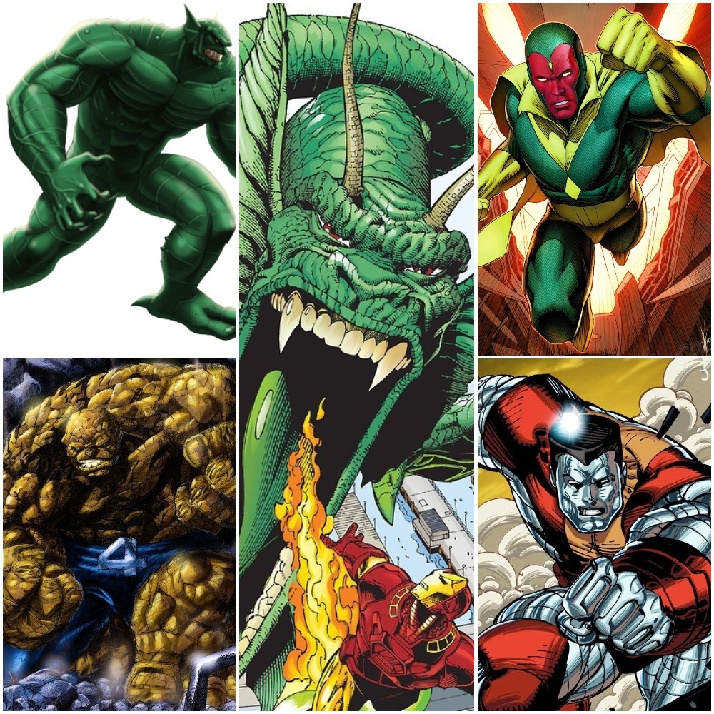 ABOMINATION, THE THING, FIN FANG FOOM, VISION AND COLOSSUS