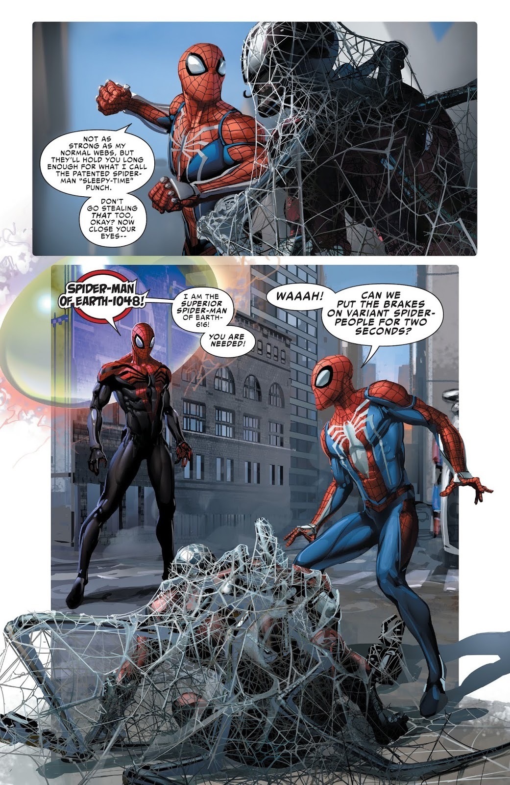 insomniac-spider-men-vs-616-spider-men-battles-comic-vine