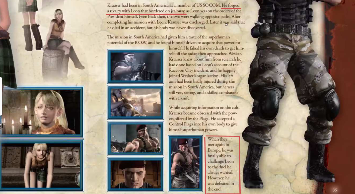Krauser's Note, Resident Evil Wiki