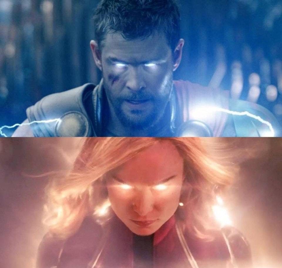 MCU: Thor vs Captain Marvel - Battles - Comic Vine