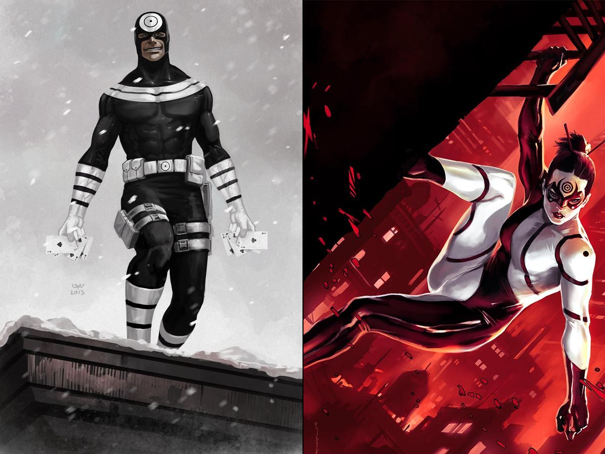 Motoko Kusanagi (Ghost in the Shell) vs Bullseye and Lady Bullseye (616 ...