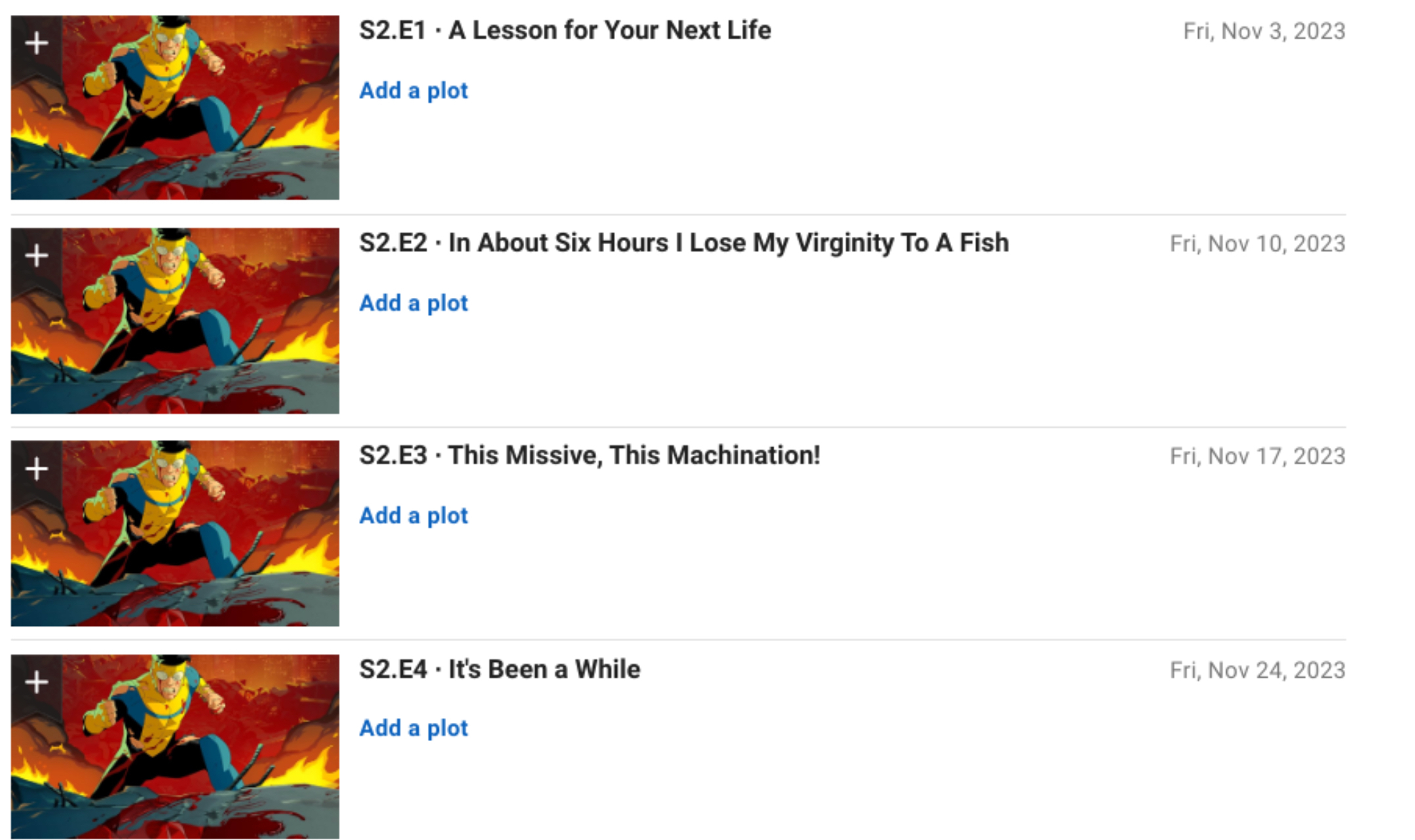 According to IMDb, the first episode of season two is called 'A Lesson for  Your Next Life'. : r/Invincible
