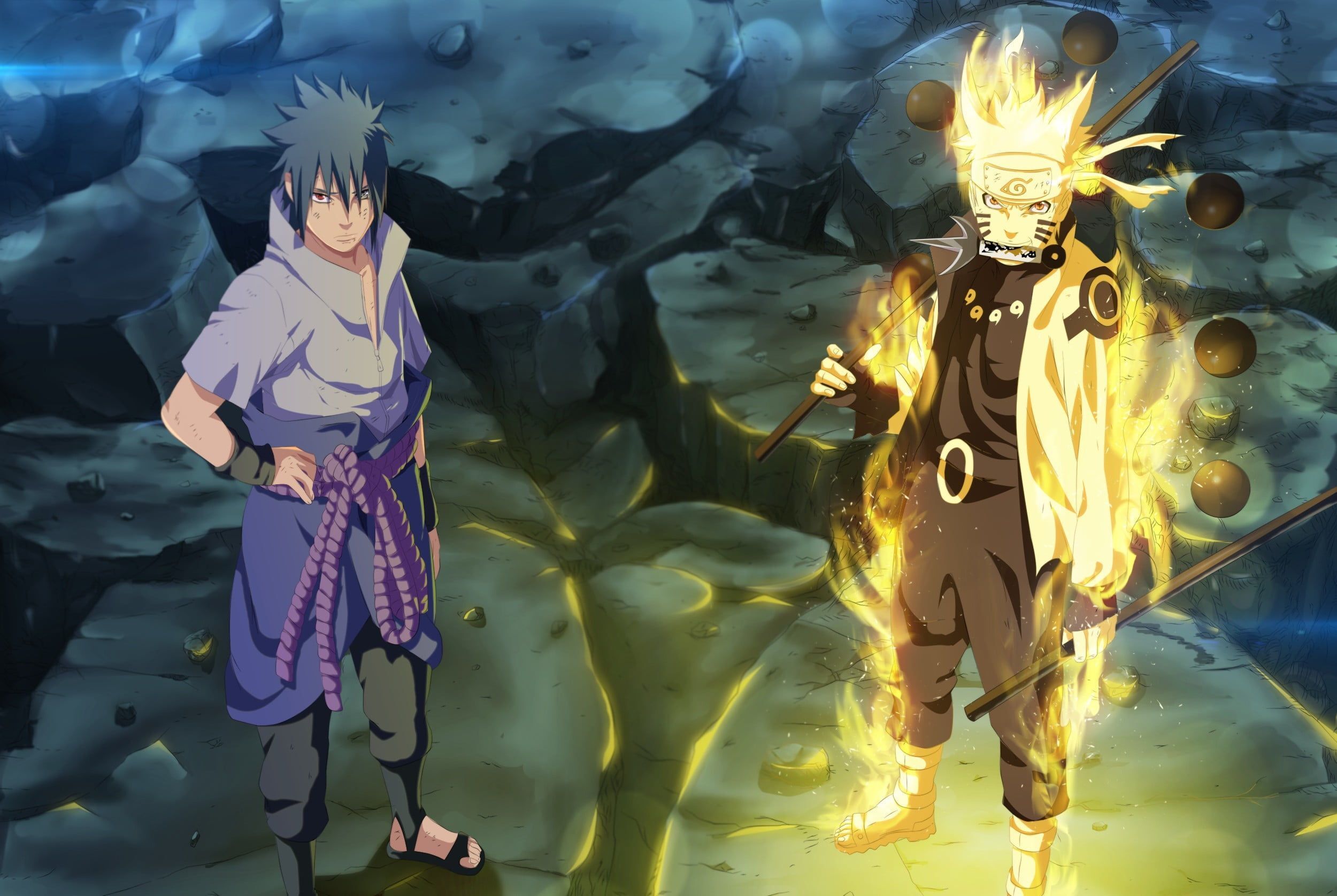 Naruto + Sasuke vs the Admirals + WB and Monster Trio - Battles