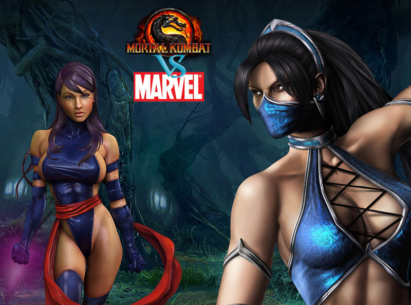 Kitana vs Psylocke (Mortal Kombat vs Marvel Universe). 