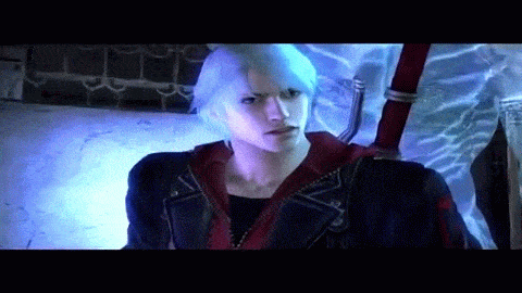Dante avoids Nero`s energy attack