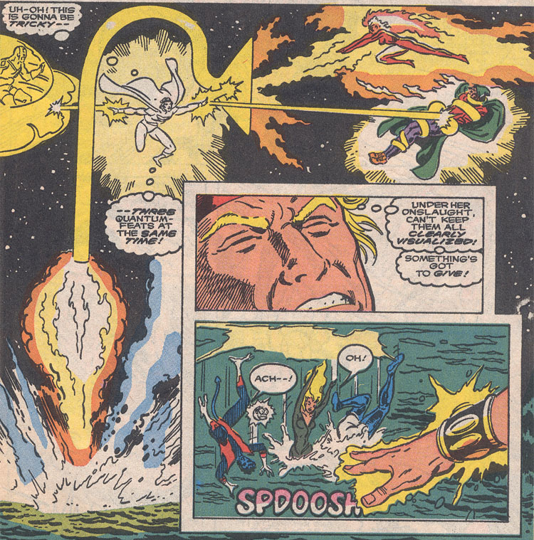  Quasar using one hand against the phoenix and is holding his own