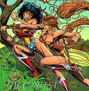 Artemis defeats Diana in the Contest