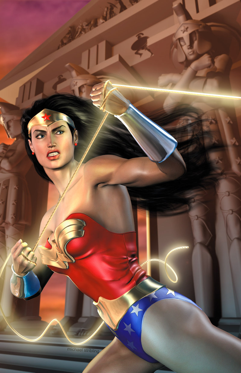 Wonder Woman has Thor's hammer. 