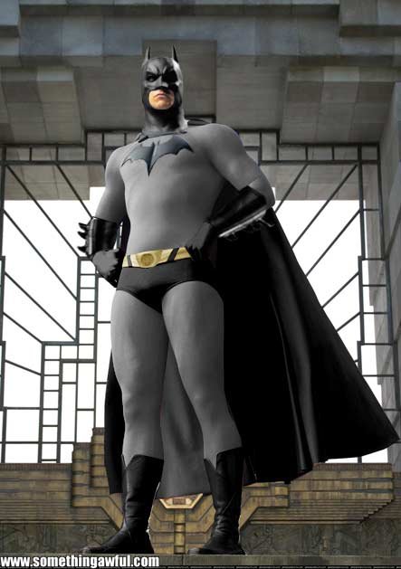 Spandex looking Batman just dont work in movies