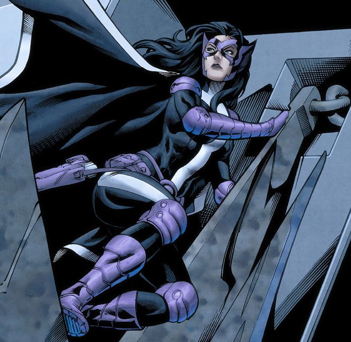 -Huntress is willing to knock him out or incapacitate him. 