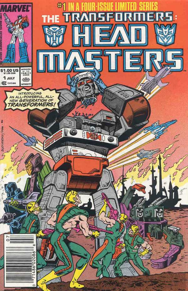 Copertina di The Transformers: Headmasters