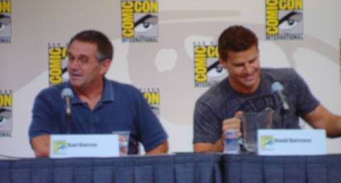 David Boreanaz pours water for everyone