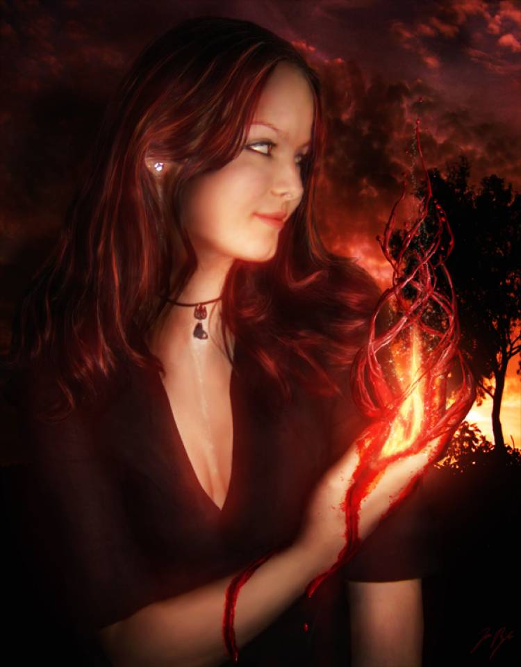 Восхитительная ведьма когда вышла. Рыжая ведьма. Рыжая девушка магия. Девушки ведьмы красивые. Ведьма с огнем в руках.