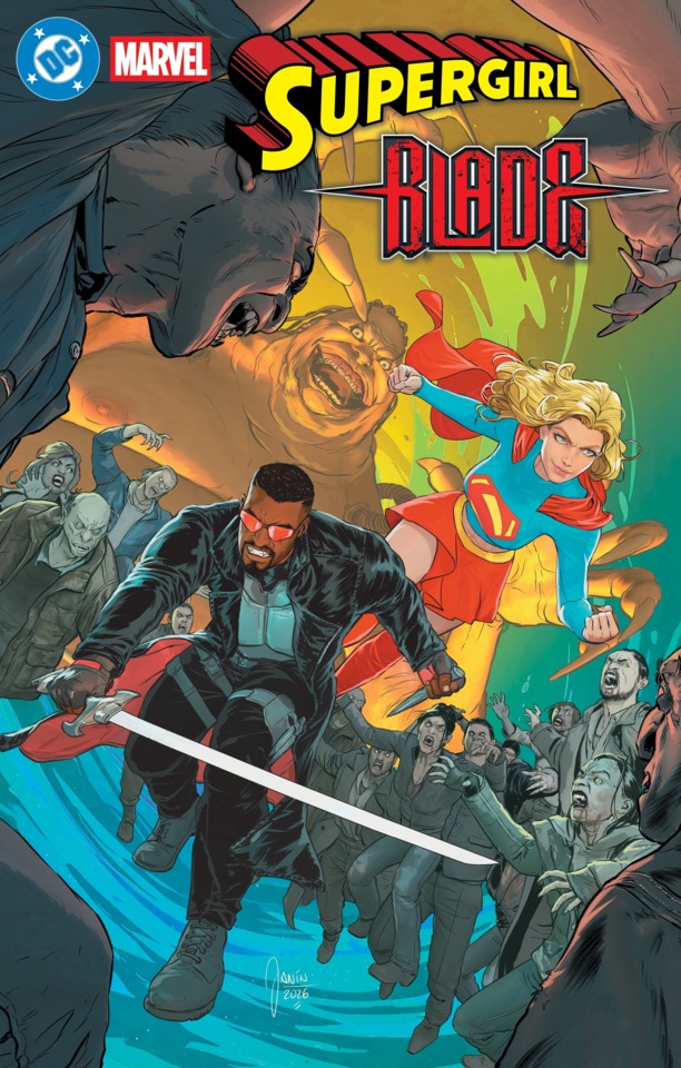 DC/Marvel: Supergirl/Blade #1 cover