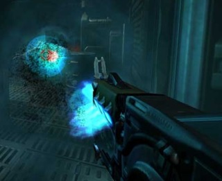Firing the Plasma Rifle in Doom 3