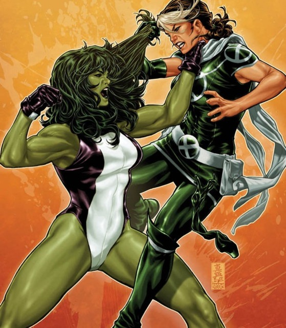 AVX: Rogue VS She-Hulk