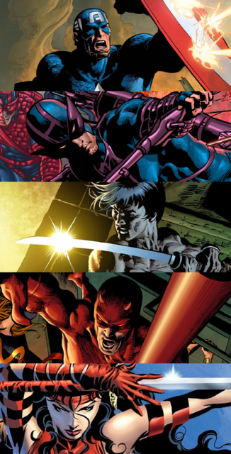 Captain America, Hawkeye, Shang-Chi, Daredevil, Elektra