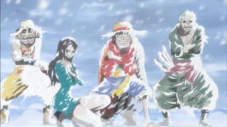 One Piece 584 A Swordplay Showdown Brook Vs The Mysterious Torso Samurai Episode