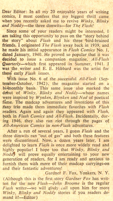 Letter from Flash #117