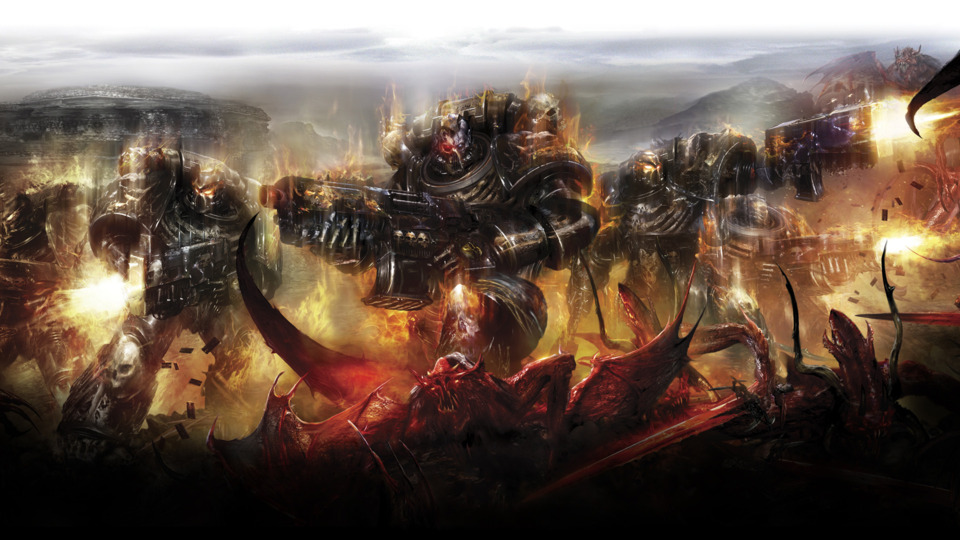 Undead flaming Space Marines = Boss!