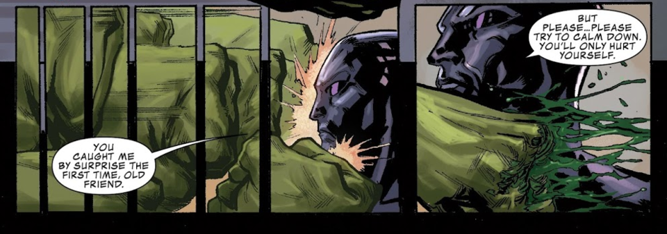 From Thanos (2016), issue #17. Albiet, an out of context scan. However it illustrates a point.