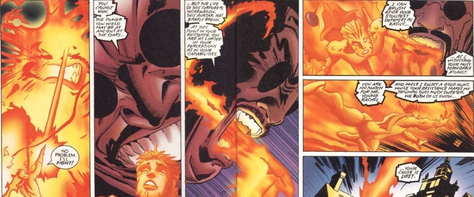 He was able to telepathically hold down Rachel Summers who had the Phoenix Force, preventing her from escaping her mental prison.