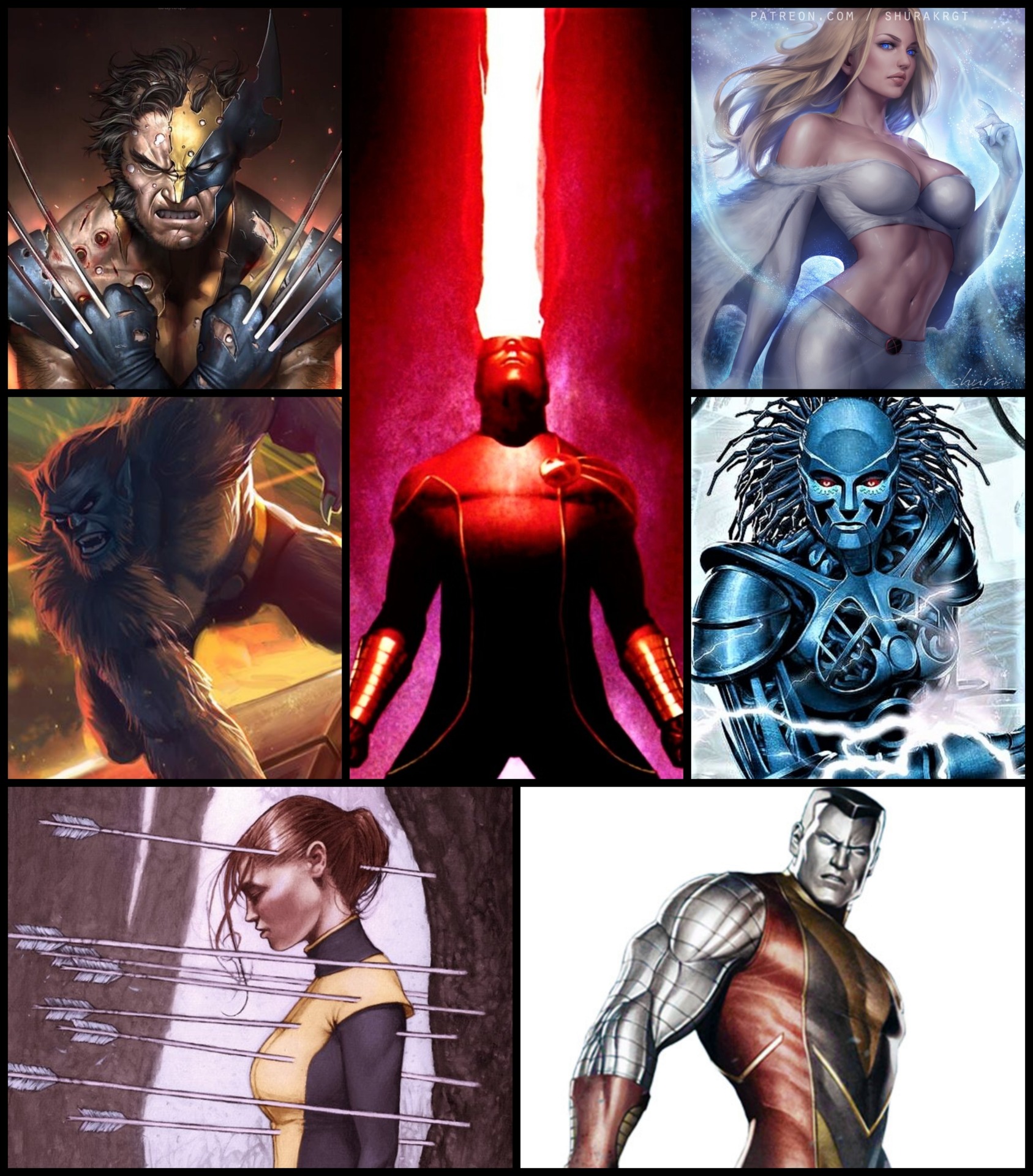 Cyclops / Wolverine / Emma Frost / Beast / Kitty Pryde / Colossus / Danger