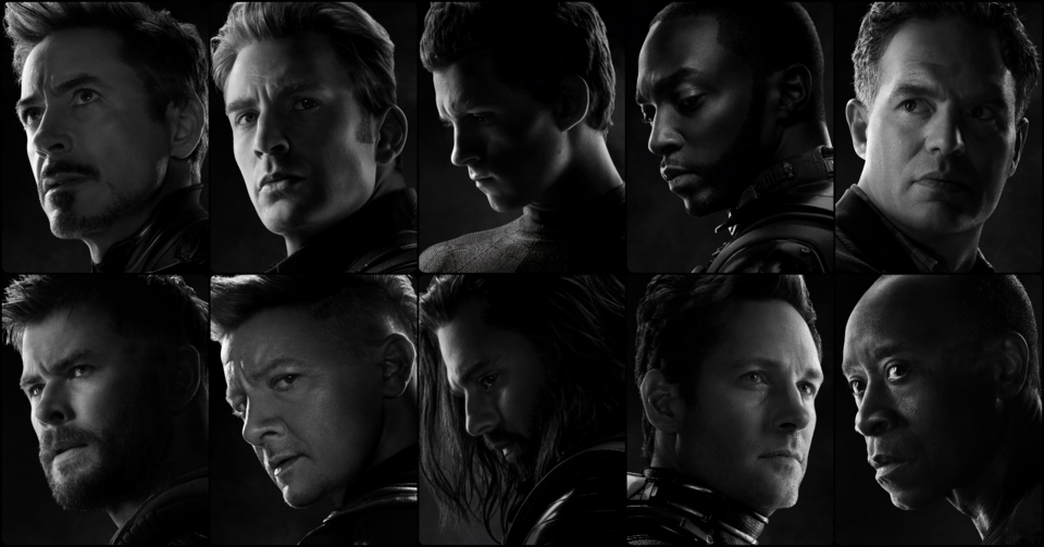 Iron Man, Captain America, Spider-Man, Falcon, Hulk, Thor, Hawkeye, Winter Soldier, Ant-Man, & War Machine 