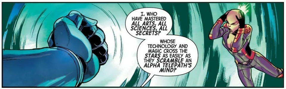 Merged-Moondragon is considered an Alpha Level Telepath by Doctor Doom. (Guardians of the Galaxy vol 7 #13)