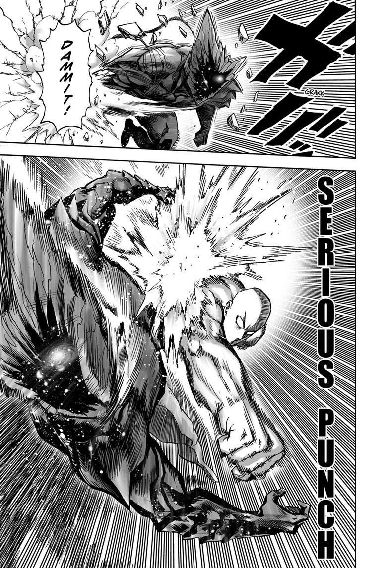 Saitama and Garou serious punch collision.