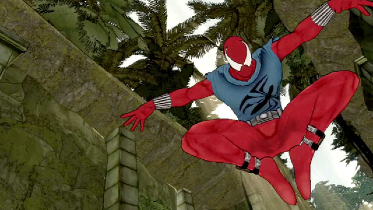Трейлер игры паук. Человек паук Shattered Dimensions. Человек паук 1994 алый паук. Spider man Shattered Dimensions Scarlet Spiderman Suit. Spider-man Shattered Dimensions Scarlet Spider.