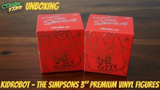 Unboxing: Kidrobot Simpsons 3" Premium Vinyl Figures - Surly Duff & Dizzy Duff